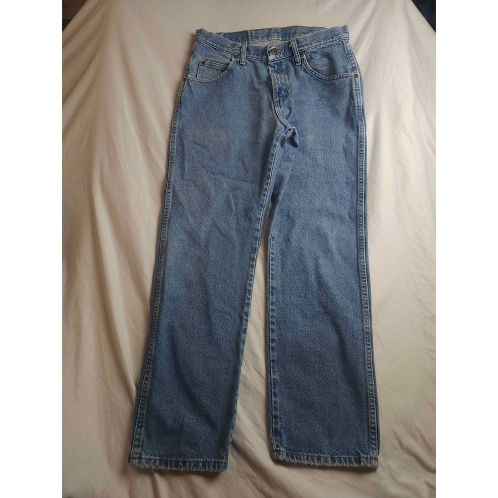 Wrangler Regular Fit Jeans Mens Size 32x30 Blue Denim Light Wash 96501DS Western